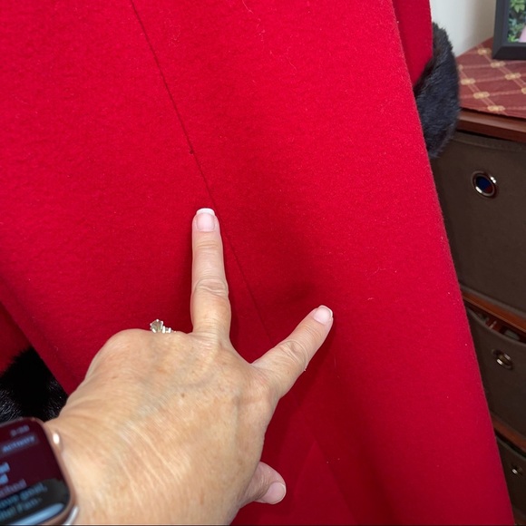 Vintage J. Percy for Marvin Richards Long Wool Coat Genuine Fur 10P - Picture 11 of 17